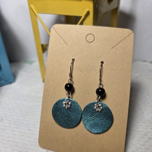 Bőr lógó fülbevaló, Ékszer, Fülbevaló, Lógó fülbevaló, Ékszerkészítés, MESKA