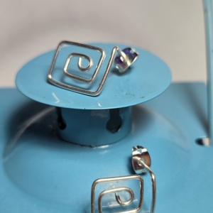 Hajtogatott fülbevaló - ékszer - fülbevaló - fülgyűrű - Meska.hu