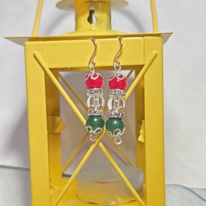 Kokárda fülbevaló - ékszer - fülbevaló - lógó fülbevaló - Meska.hu