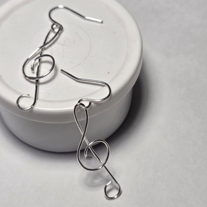 Violin fülbevaló - ékszer - fülbevaló - lógó fülbevaló - Meska.hu