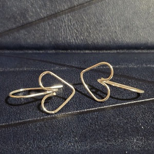 Szív alaku fülbevaló - ékszer - fülbevaló - fülékszer - Meska.hu