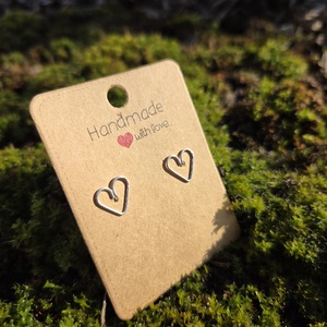 Szív alaku fülbevaló - ékszer - fülbevaló - fülékszer - Meska.hu