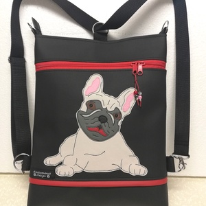 Francia bulldog 3in1  női hátitáska divattáska oldaltáska  -  - Meska.hu