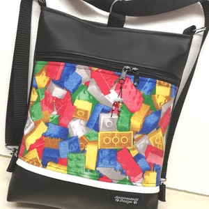 Lego mintás 3in1 női hátizsák oldaltáska  - táska & tok - variálható táska - Meska.hu
