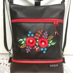 Hímzett 3in1 hátizsák univerzális táska Hungarian Folkart07, Táska & Tok, Variálható táska, Varrás, Hímzés, MESKA