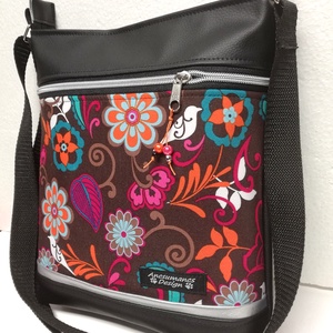 Női 26x30 crossbody oldaltáska - Birds in Flower - táska & tok - kézitáska & válltáska - vállon átvethető táska - Meska.hu