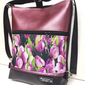 Tulipánok 3in1 hátizsák pakolós rohangálós táska - táska & tok - variálható táska - Meska.hu