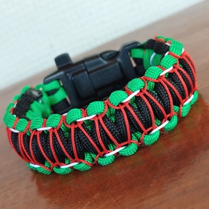 Taktikai túlélő paracord karkötő 3 funkciós csattal COBRA RIDER STITCH HUNGARY (csuklóméret: 18-19 cm) - ékszer - karkötő - fonott karkötő - Meska.hu