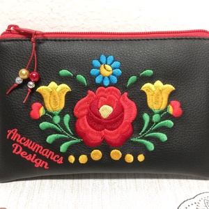 MAXI méretű hímzett sokzsebes textilbőr pakolós táska szett Hungarian Folkart06 - táska & tok - táska szett - Meska.hu