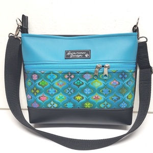 Bella Midi crossbody oldaltáska övtáska 26x21cm - Türkiz álom - Meska.hu