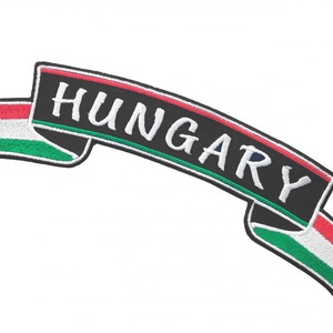 Vasalható varrható hímzett nagy felvarró motoros hátfelvarró HUNGARY szalag 26x8cm - Meska.hu