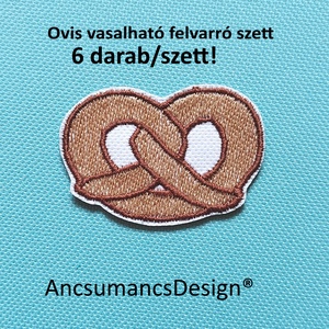 Vasalható varrható hímzett felvarró ovisjel óvodai jel Perec 5cm 6db/szett - Meska.hu