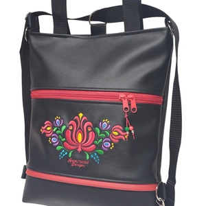 Hímzett 4in1 Matyó virágos szett Hungarian Folkart28 táska+neves pénztárca+kulcstartó - táska & tok - táska szett - Meska.hu