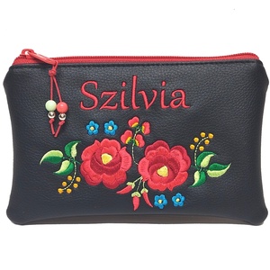 Hímzett 3in1 Kalocsai virágos szett Hungarian Folkart07 táska+neves pénztárca - táska & tok - táska szett - Meska.hu