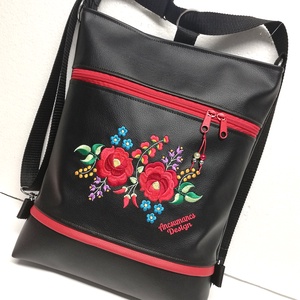 Hímzett 3in1 Kalocsai virágos szett Hungarian Folkart07 táska+neves pénztárca - táska & tok - táska szett - Meska.hu