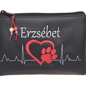 Szívdobogás Hímzett 3in1 Hátizsák Univerzális Táska EKG Szív Tappancs Cica névreszóló neves neszivel - táska & tok - táska szett - Meska.hu