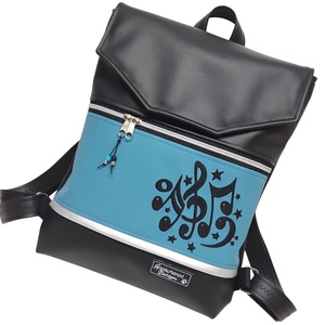 Hímzett hangjegyek - Bőrpántos fedélrészes pakolós Liza hátizsák 4 zsebbel 36x30x8cm Fekete-pasztellkék - táska & tok - hátizsák - hátizsák - Meska.hu Hímzett hangjegyek - Bőrpántos fedélrészes pakolós Liza hátizsák 4 zsebbel 36x30x8cm Fekete-pasztellkék - táska & tok - hátizsák - hátizsák - Meska.hu