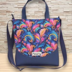 Melanie pakolós válltáska oldaltáska kézifüllel és heveder vállpánttal Karnevál - Meska.hu