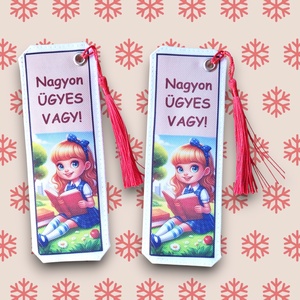 Motívációs könyvjelző - Lány - Nagyon ügyes vagy, Könyv & Zene, Könyvjelző, Varrás, MESKA