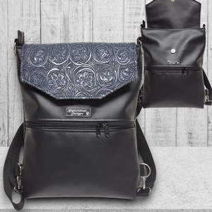 Elegáns 3D platina virágos fedélrészes 3in1 hátizsák univerzális táska - táska & tok - hátizsák - hátizsák - Meska.hu