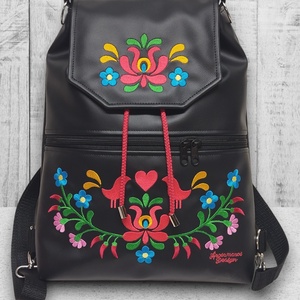 Fedélrészes zsinóros 3in1 hátizsák univerzális táska - Hímzett Hungarian Folkart23, Táska & Tok, Hátizsák, Hátizsák, Varrás, Hímzés, MESKA
