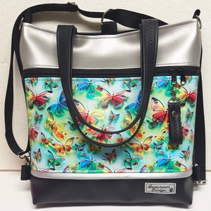 4in1 nagy csini univerzális táska hátizsák 36x36 Színes pillangók - Meska.hu