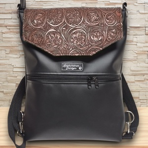 Elegáns 3D barna virágos fedélrészes 3in1 hátizsák univerzális táska, Táska & Tok, Hátizsák, Hátizsák, Varrás, MESKA