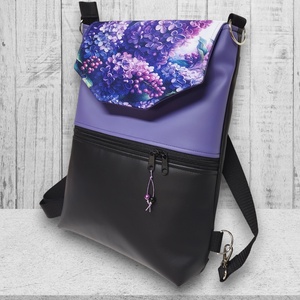 Lila orgonák fedélrészes 3in1 hátizsák univerzális táska - táska & tok - hátizsák - hátizsák - Meska.hu