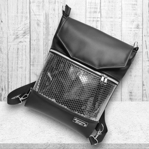 Metál platina sellőmintás fedélrészes 3in1 hátizsák univerzális táska - táska & tok - hátizsák - hátizsák - Meska.hu