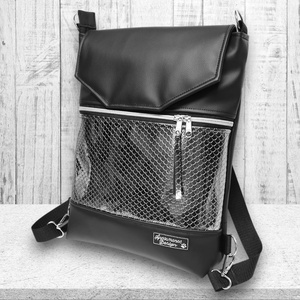 Metál platina sellőmintás fedélrészes 3in1 hátizsák univerzális táska - táska & tok - hátizsák - hátizsák - Meska.hu