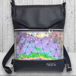 Szivárvány lézerhologramos Fedélrészes 3in1 hátizsák univerzális táska - Meska.hu