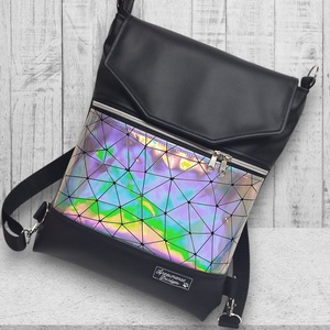 Szivárvány lézerhologramos Fedélrészes 3in1 hátizsák univerzális táska - táska & tok - hátizsák - hátizsák - Meska.hu