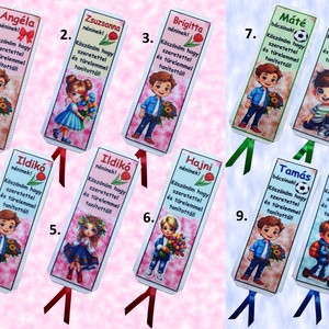 Névre szóló designer könyvjelző tanároknak tanév vége Köszönöm hogy tanítottál, Könyv & Zene, Könyvjelző, Varrás, MESKA