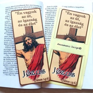 Jézus Laminált Designer könyvjelzők  - könyv & zene - könyvjelző - Meska.hu