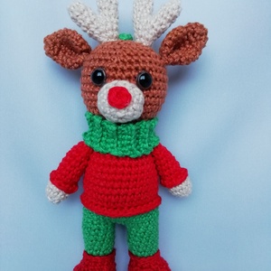 Rénszarvas amigurumi - játék & sport - plüssállat & játékfigura - más figura - Meska.hu