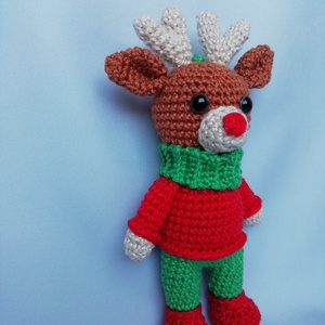 Rénszarvas amigurumi - játék & sport - plüssállat & játékfigura - más figura - Meska.hu