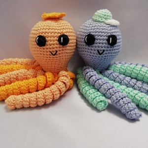 Horgolt Huncutka polip - játék & sport - plüssállat & játékfigura - polip - Meska.hu