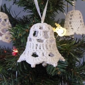 Horgolt csengő 3db/csomag - karácsony - karácsonyi lakásdekoráció - karácsonyfadíszek - Meska.hu