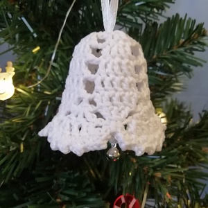 Horgolt csengő 3db/csomag - karácsony - karácsonyi lakásdekoráció - karácsonyfadíszek - Meska.hu