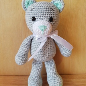 Horgolt Menta kismackó - játék & sport - plüssállat & játékfigura - maci - Meska.hu