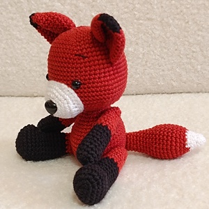 Horgolt róka figura - játék & sport - plüssállat & játékfigura - róka - Meska.hu