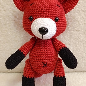 Horgolt róka figura - játék & sport - plüssállat & játékfigura - róka - Meska.hu