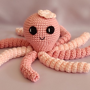 Horgolt Huncutka polip - játék & sport - plüssállat & játékfigura - polip, medúza - Meska.hu