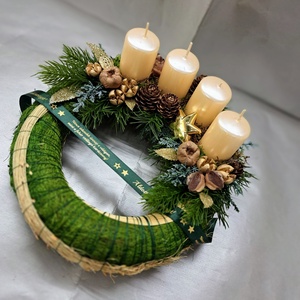 Tartós adventi koszorú 1., Otthon & Életmód, Dekoráció, Virágdísz és tartó, Koszorú, , MESKA
