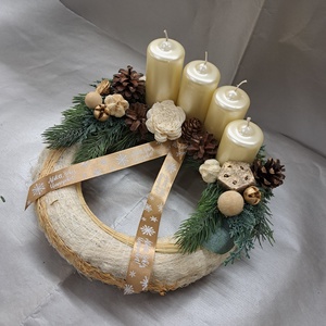 Tartós adventi koszorú 2., Karácsony, Adventi díszek, Adventi koszorú, , MESKA