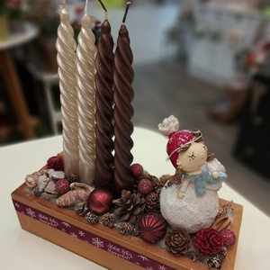 Fadobozka Kislány figurával - karácsony - adventi díszek - adventi asztaldísz - Meska.hu