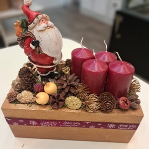 Fadoboz Mikulással, Karácsony, Karácsonyi lakásdekoráció, Karácsonyi lakásdíszek, , MESKA