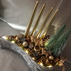 Adventi asztaldísz Karácsonyi meseerdő - karácsony - adventi díszek - adventi asztaldísz - Meska.hu