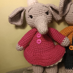 Elefánt páros - játék & sport - plüssállat & játékfigura - elefánt - Meska.hu