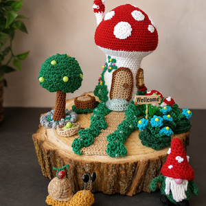 Gombaházas asztali dísz - Meska.hu